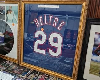  ADRIAN BELTRE TEXAS RANGERS FRAMED MLB JERSEY