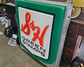 S&H GREEN STAMPS SIGN