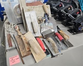 MASONRY & TILE WORK LOT