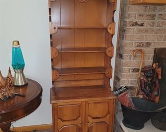 Early American small hutch/bookcase. Great for kid's room. 26"w x 14"d x 68"h. $50
