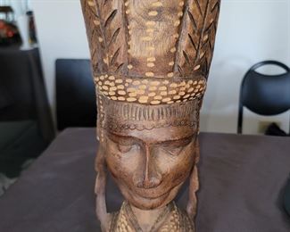 Carved African bust $20