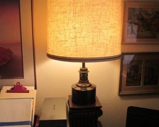Vintage Lamp on Pedestal Base