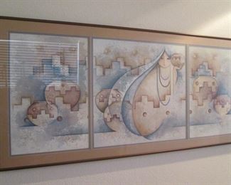 Southwest Tryptic-Style Wall Hanging