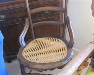 Cane-Seat Arm Chair