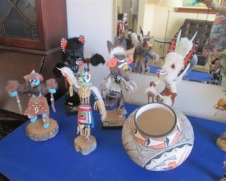 Native American Kachina Collection & Pottery