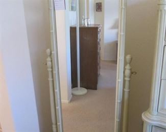 Bamboo-Style Cheval Mirror