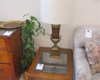 Pair of End Tables & Lamps