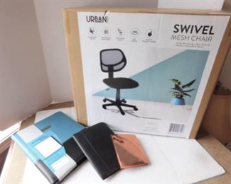 Swivel Mesh Office Chair w/Office Supplies