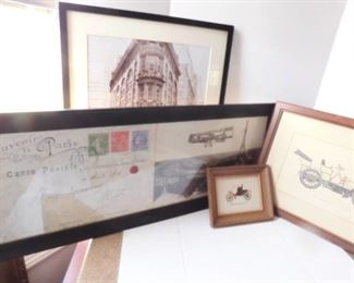 Vintage Framed Vehicles Wall Collection
