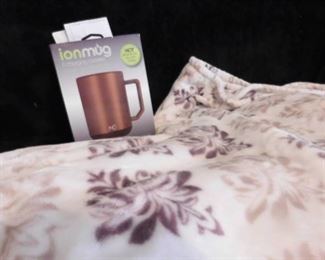 Heated Beverage Mug &  Cozy Blanket