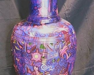 Beautiful Blue and Purple Floor Vase
