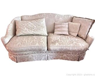 Beautiful Cream Colored Skirted Sofa From Century Furniture Hickory NC