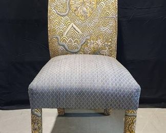 Lovely Upholstered Parsons Dining Chair with Rolled Back