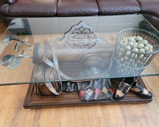 Golf decor coffee table 