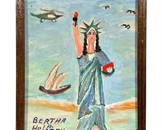 BERTHA HOLOZAN (1917-2004) | Bertha A Holozan (1917-2004) Oil on board Dated 1989. - w. 8.6 x h. 11 in