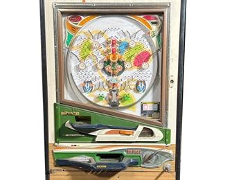 VINTAGE PACHINKO MACHINE | Vintage 1970s Daiichi Pachinko machine with balls. - l. 22 x w. 5 x h. 33.5 in