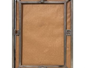 STERLING SILVER US FRAME WITH EAGLE | Sterling Silver US Military Frame with Eagle. - l. 8.5 x h. 11.25 in