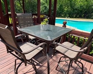 High top table with three chairs $175