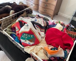 Fur (warmers, muffs, and hats); scarves (wool, fashion and silk)