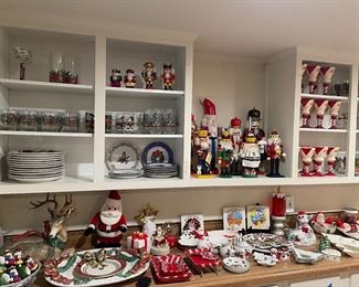 Christmas:  Fitz & Floyd cookie jar; glassware; dishes; platers and more!