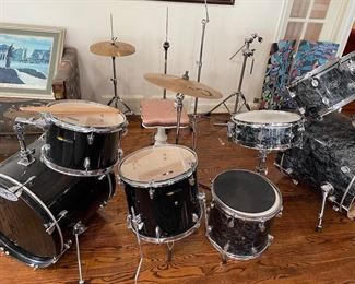 Drum sets:  Sound Percussion and Pacific by Drum Workshop, Symbols:  Sabian and more!