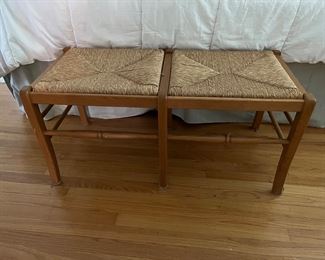 Crate and Barrel rush seat bench