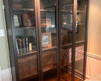 IKEA display cases with top lighting