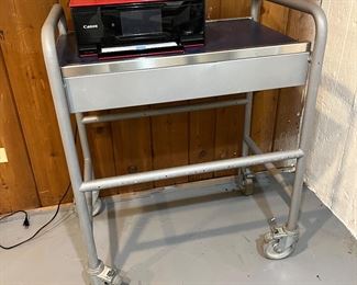 vintage metal cart