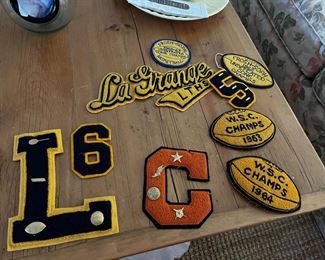 letter jacket patches - vintage LTHS