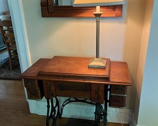 antique sewing machine cabinet