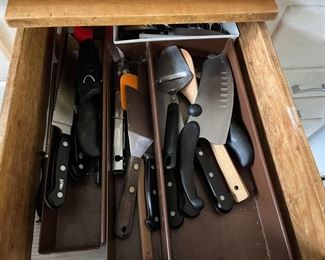 kitchen utensils and knives