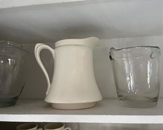 ironstone and glassware