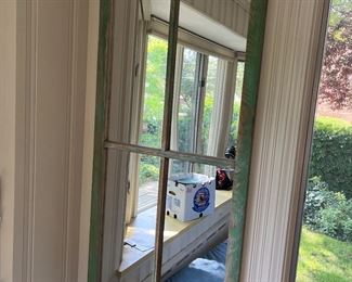 large green framed mirrors (2)
