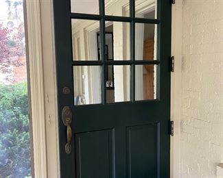 vintage black painted door
