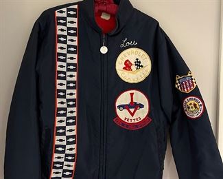 vintage Women's sm Chevy Corvette jacket with patches