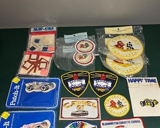 Vintage corvette and racing patches 