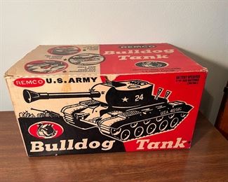 BOX ONLY for vintage bulldog tank toy