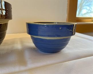 Vintage pottery bowls and crocks