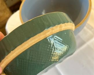 Vintage pottery bowls and crocks