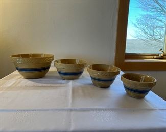 Vintage pottery bowls and crocks