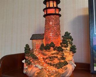 Lighted Light House, changes colors