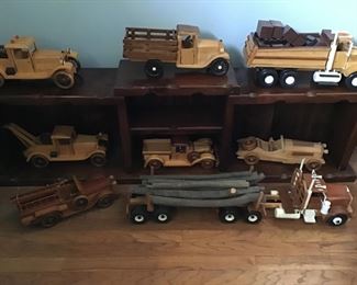 Collection of Handmade Wooden Vehicles