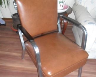 Royal Metal Adjustable leather chair. 