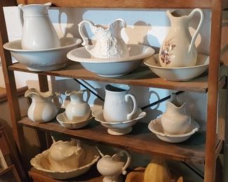 Selection of Vintage Bowl and Pitcher sets