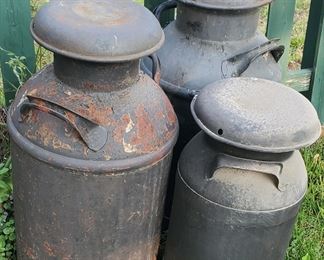Old milk jugs