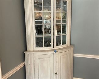 Antique Swedish Corner Cabinet 