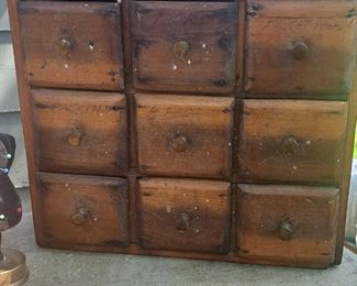 antique primitive spice box