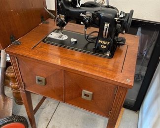 vintage PFAFF Sewing Machine & Cabinet