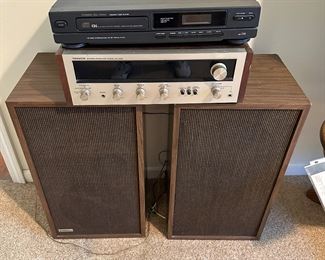 DVD Player, Pioneer Stereo Receiver, Vintage Royal Speakers