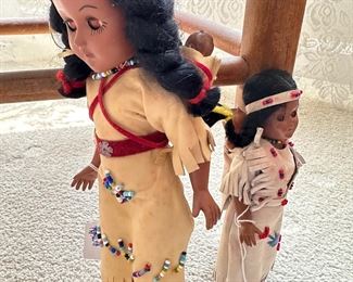 Vintage Indian dolls with babies